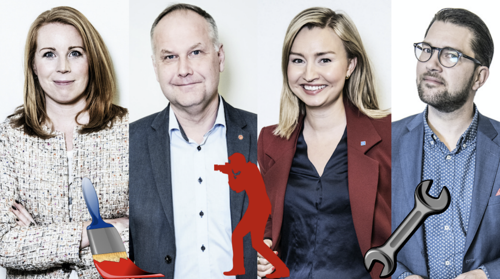 Politik, Ulf Kristersson, Partiledare, Jonas Sjöstedt, Stefan Löfven, Isabella Lövin, Jan Björklund